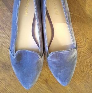 REDUCED! Nine West Grey Velvet Flats, Size 7